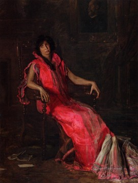 トーマス・イーキンス Painting - 女優 別名スザンヌ・サンチェの肖像 リアリズム肖像画 トーマス・イーキンス